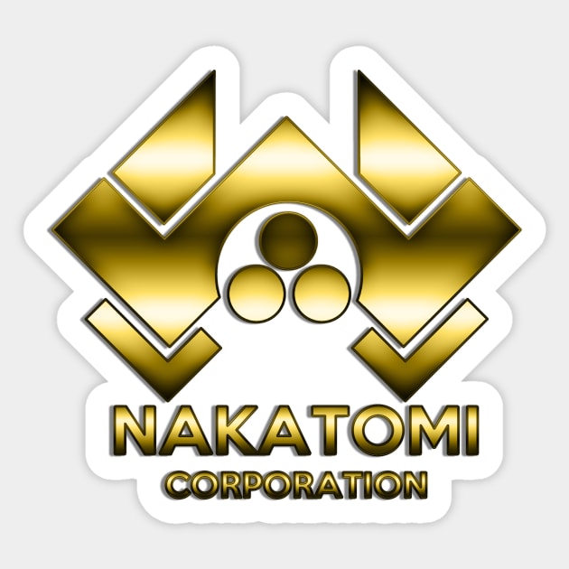 Nakatomi Logo - Gold Sticker by BigOrangeShirtShop